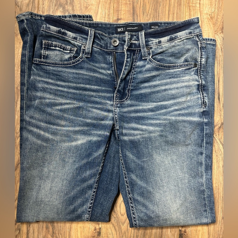 BKE Jake straight Men's Faded Indigo Slim Jeans